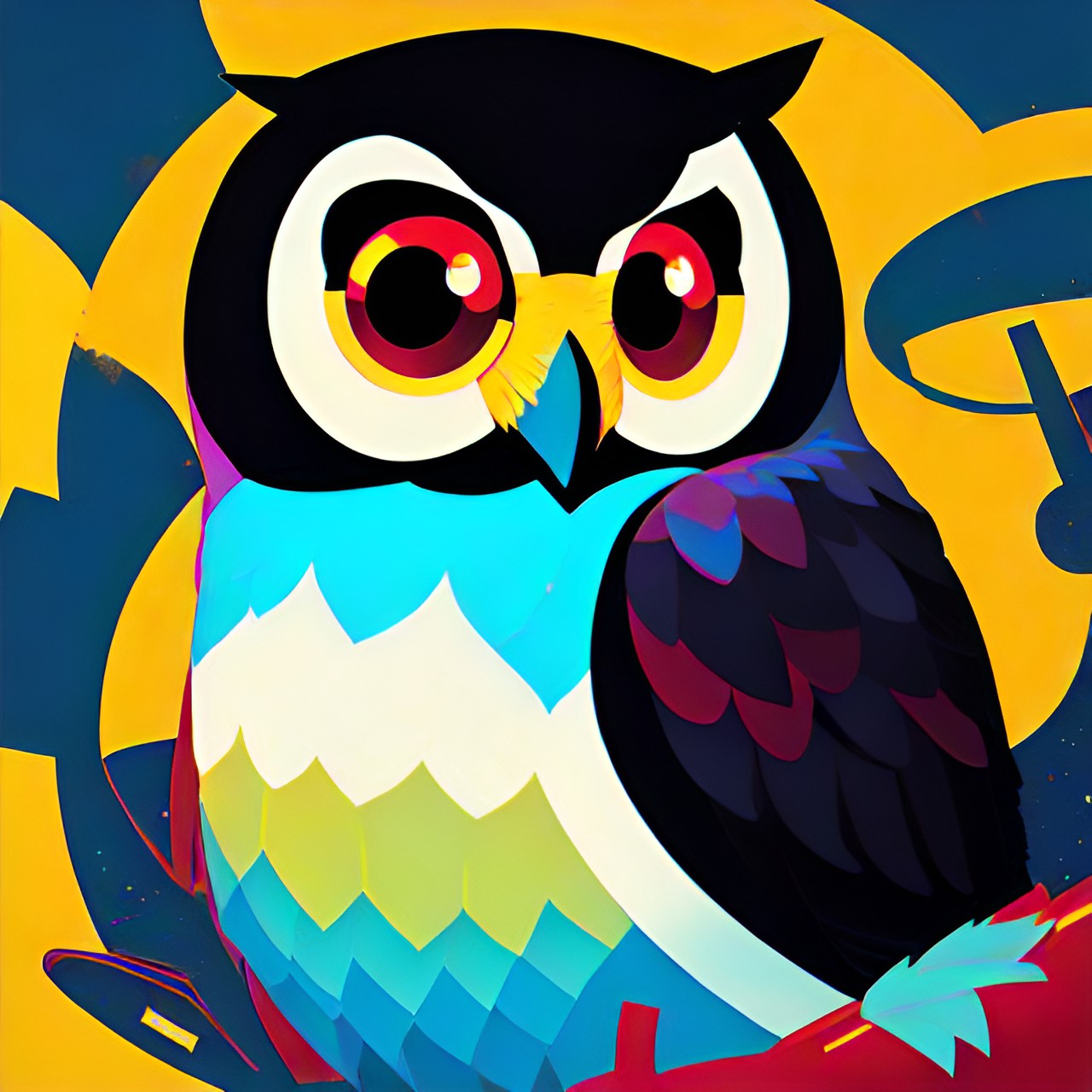 simple,owl, abstract, bright, simple preview