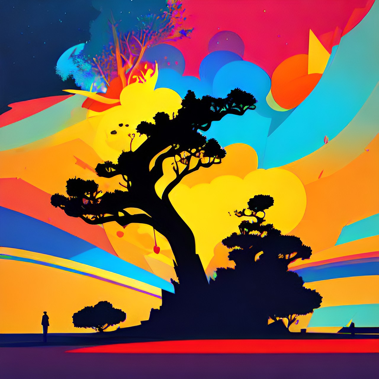 simple, tree, abstract, bright, simple preview