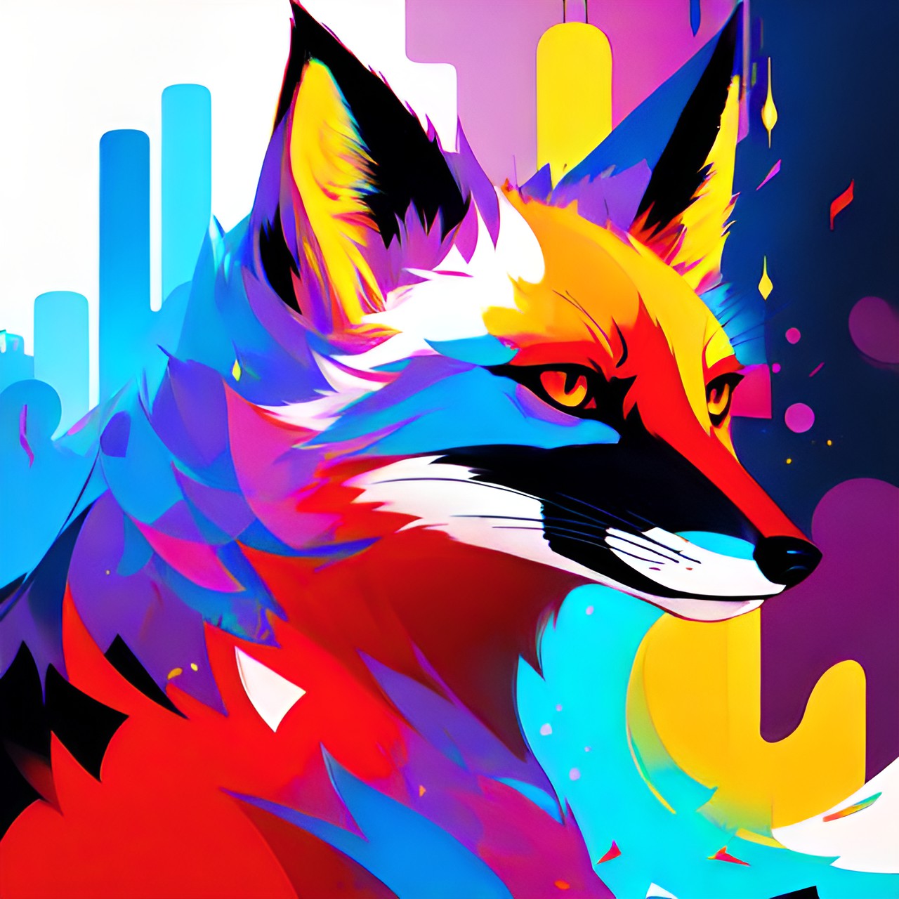 simple,  fox, abstract, bright, simple preview