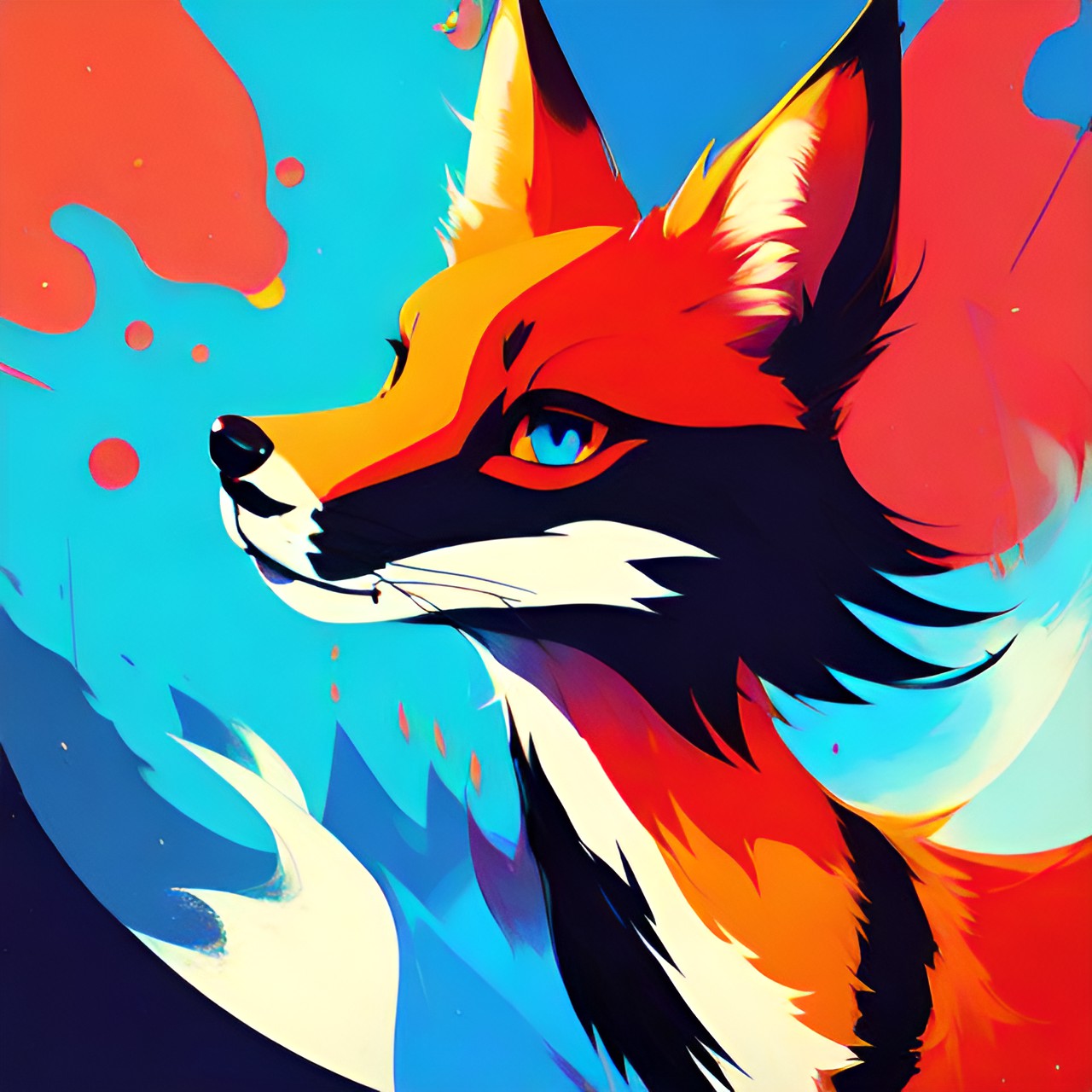 simple,  fox, abstract, bright, simple preview