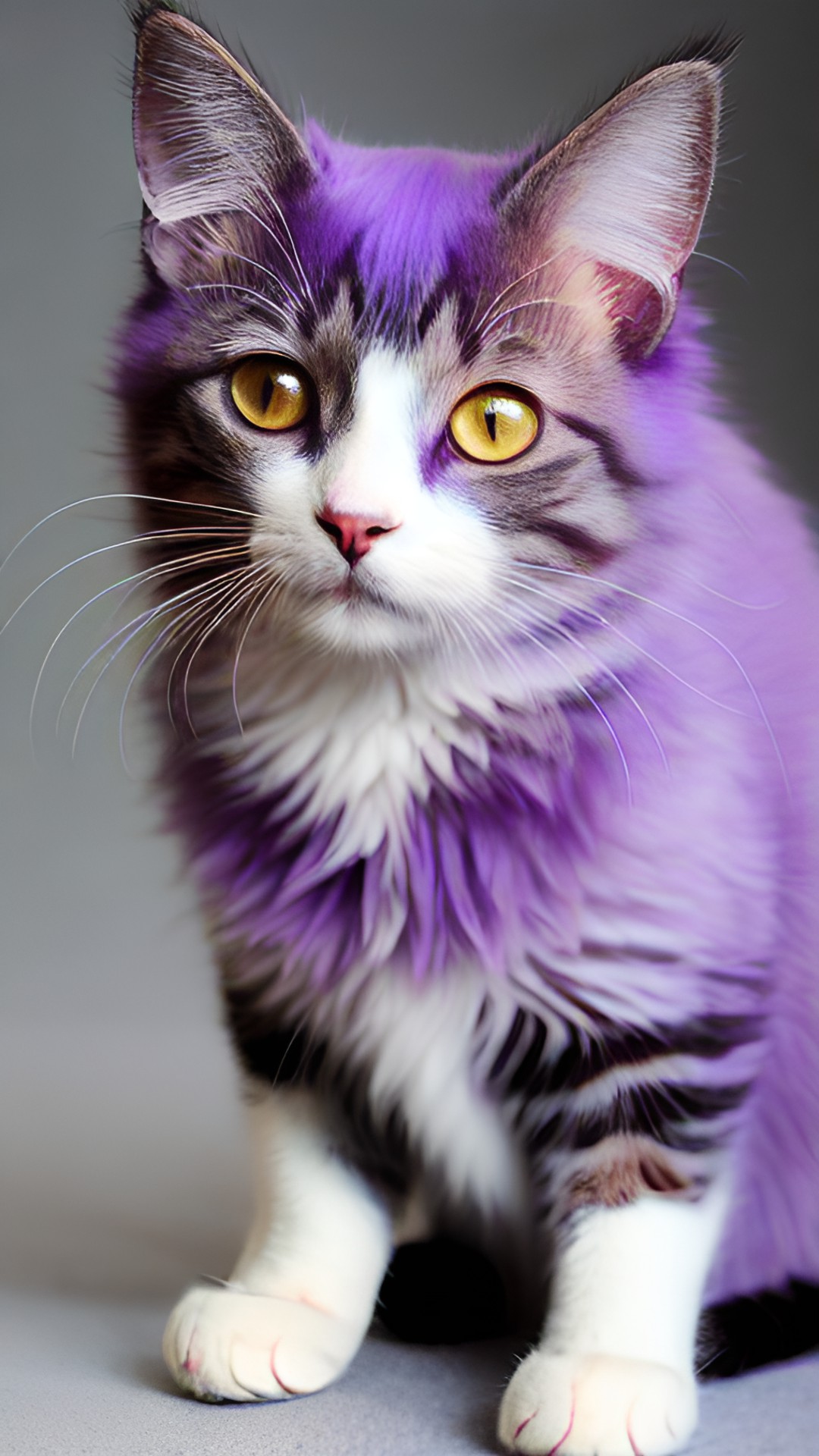 cat with  purple hair preview