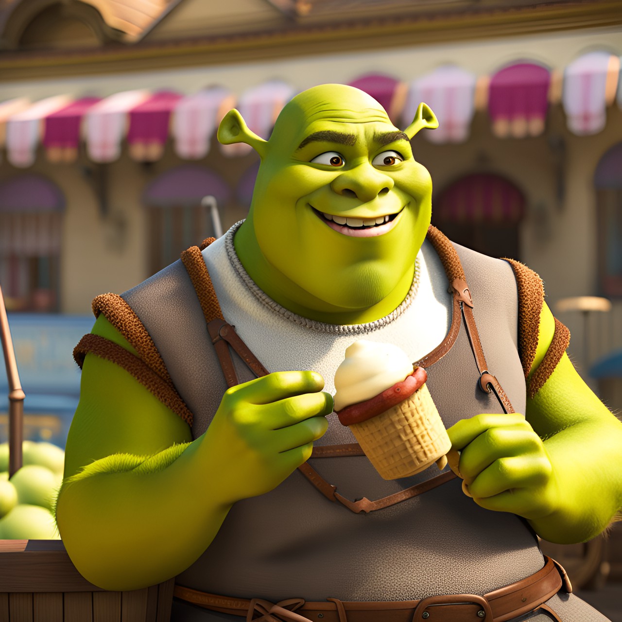 Shrek - shrek eating ice cream preview