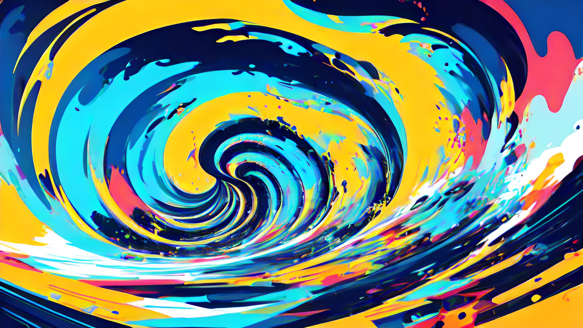 colorful abstract waves and shapes preview