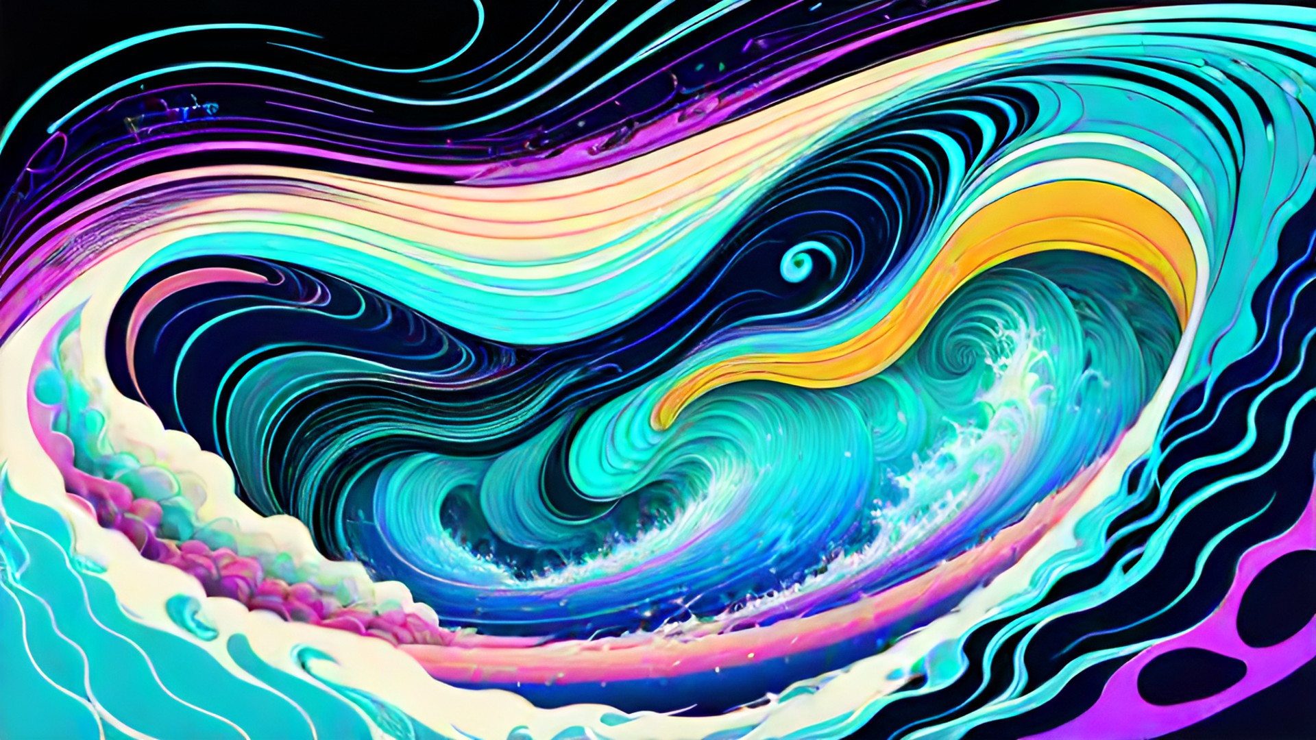 colorful abstract waves and shapes preview