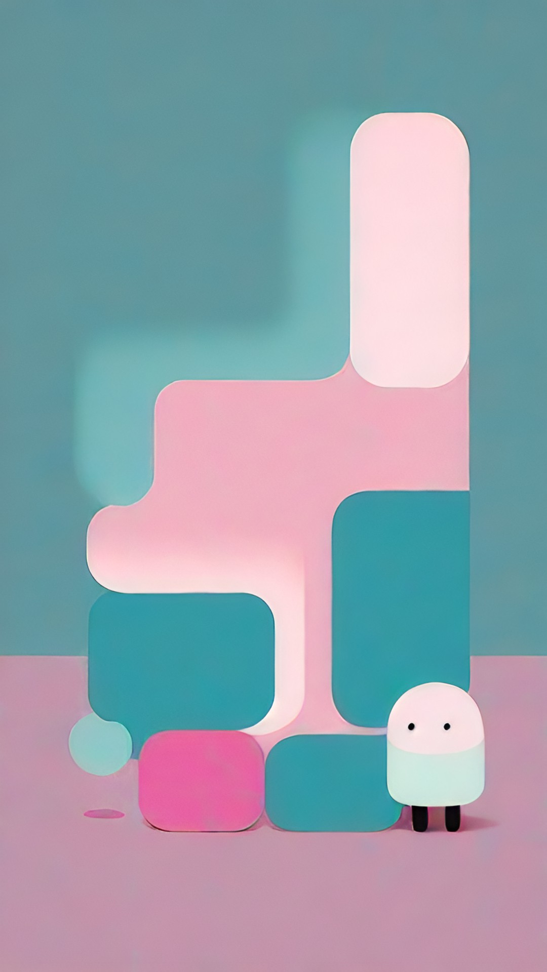 soft fuzzy pastel pink and baby blue abstract abstraction of abstract concepts like love and math blending preview