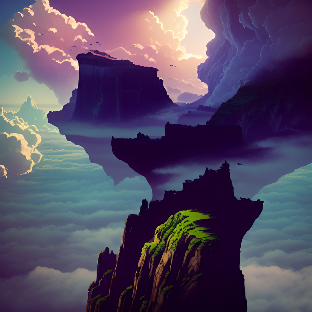 cliffs in the clouds preview