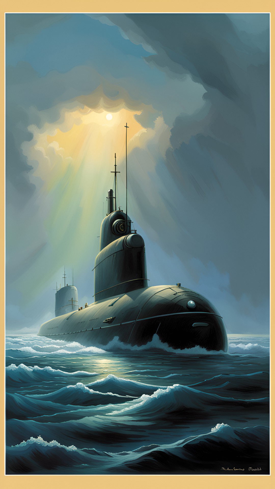 russian submarine, aivazovsky preview