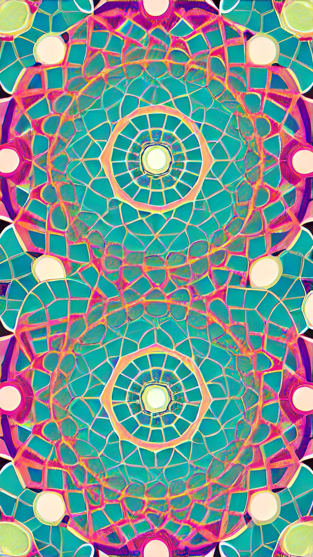 chladni pattern circular cells connected together in spiral relationships preview