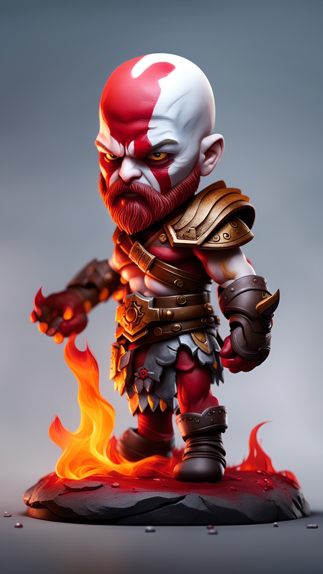 kratos, blood, fire preview