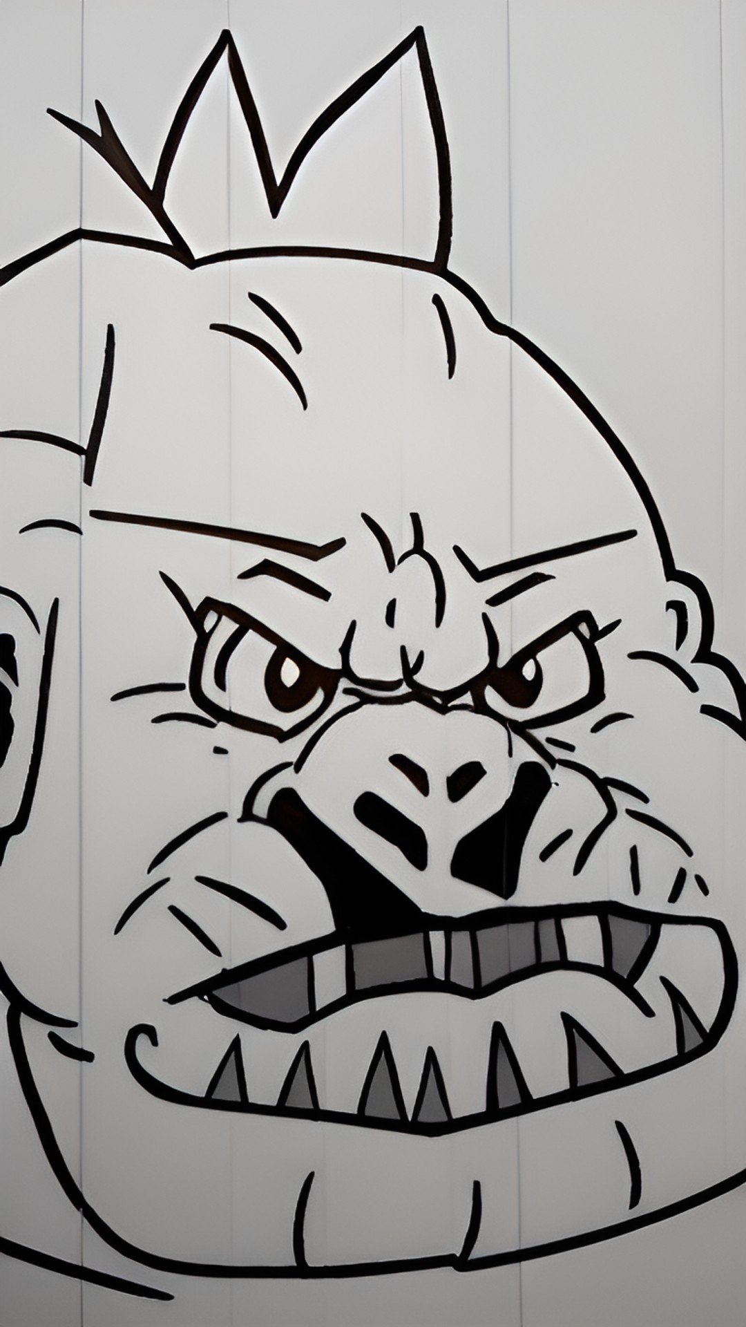 angry gorilla face in this style preview