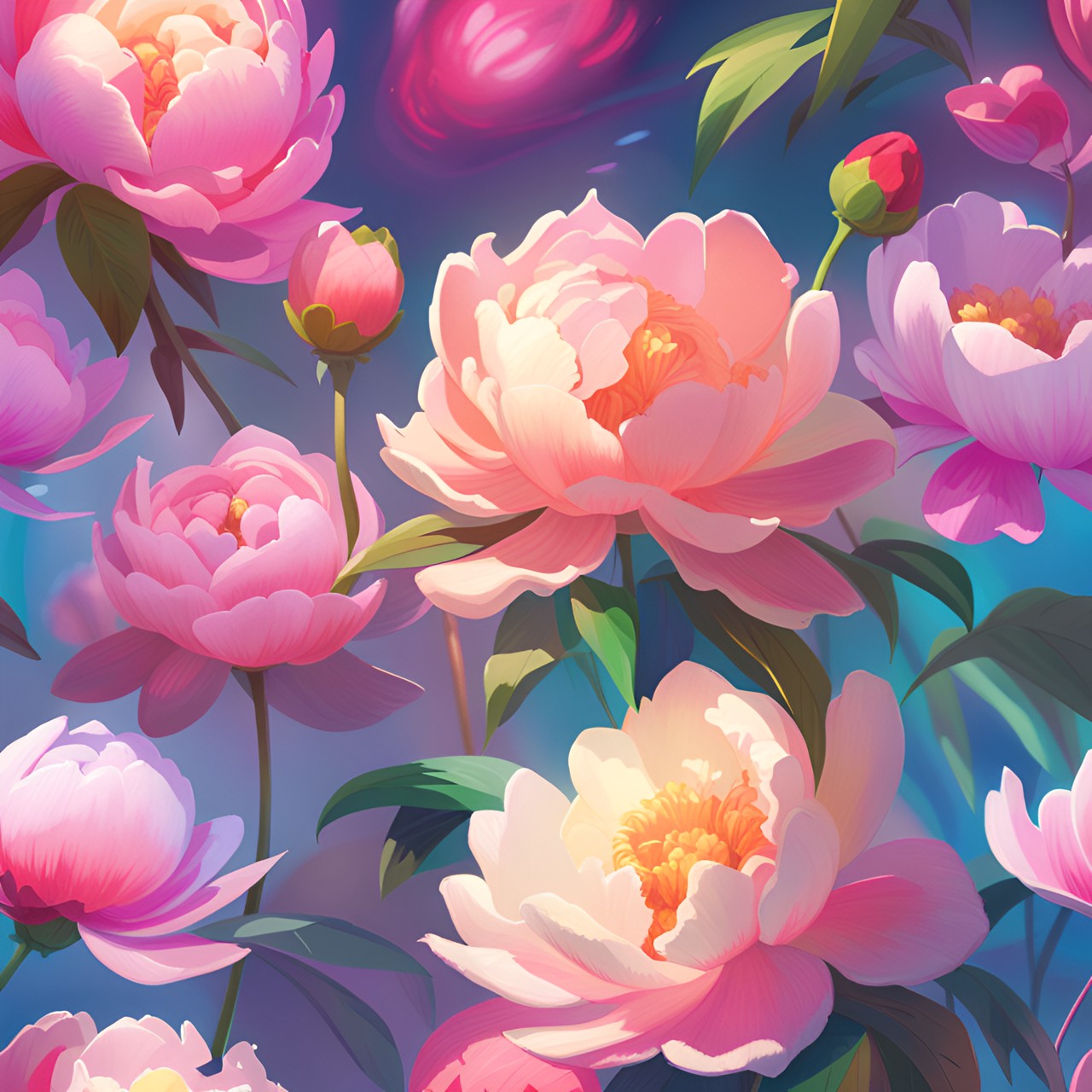 peony, realistic, pastel pallet, 3d render, hd, high detail, magic vibe, sunbeams, shiny, blur background preview