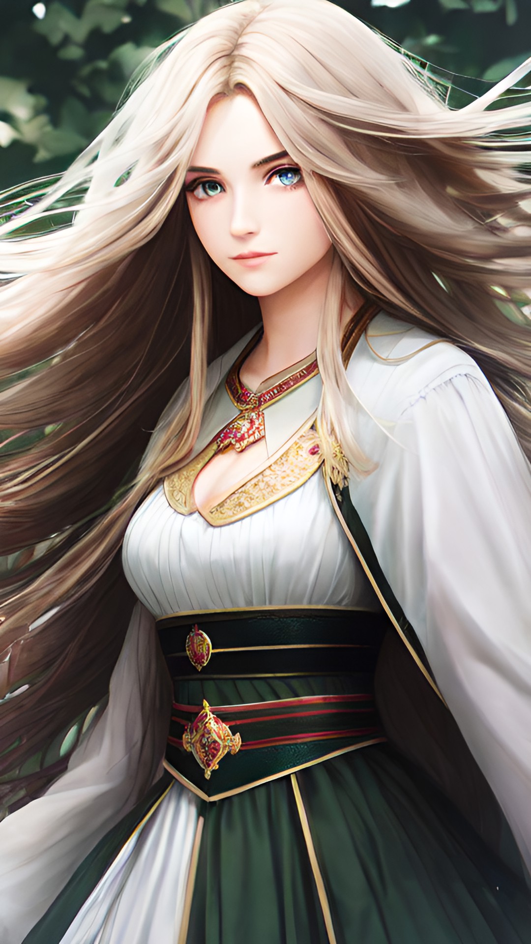 hmm - woman with bright eyes and long flowing hair preview