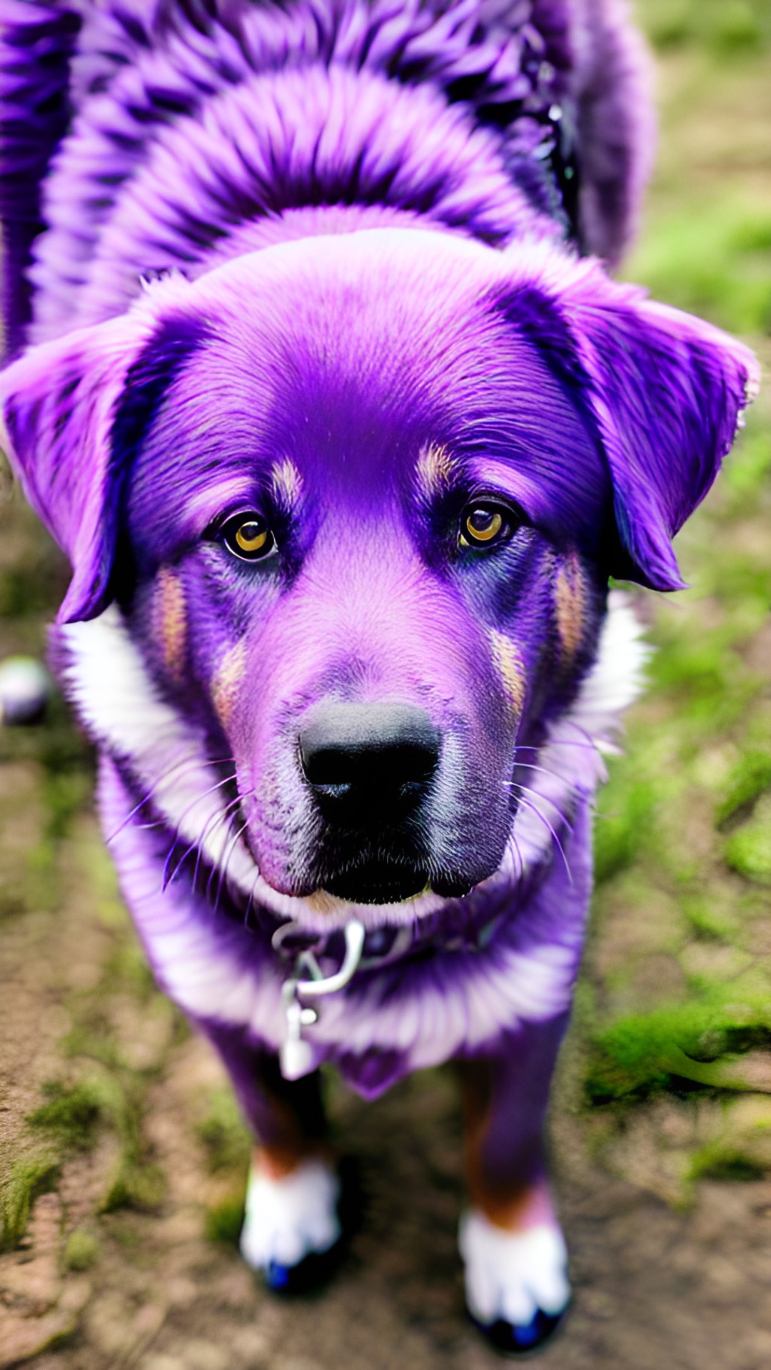 dog with purple fur preview