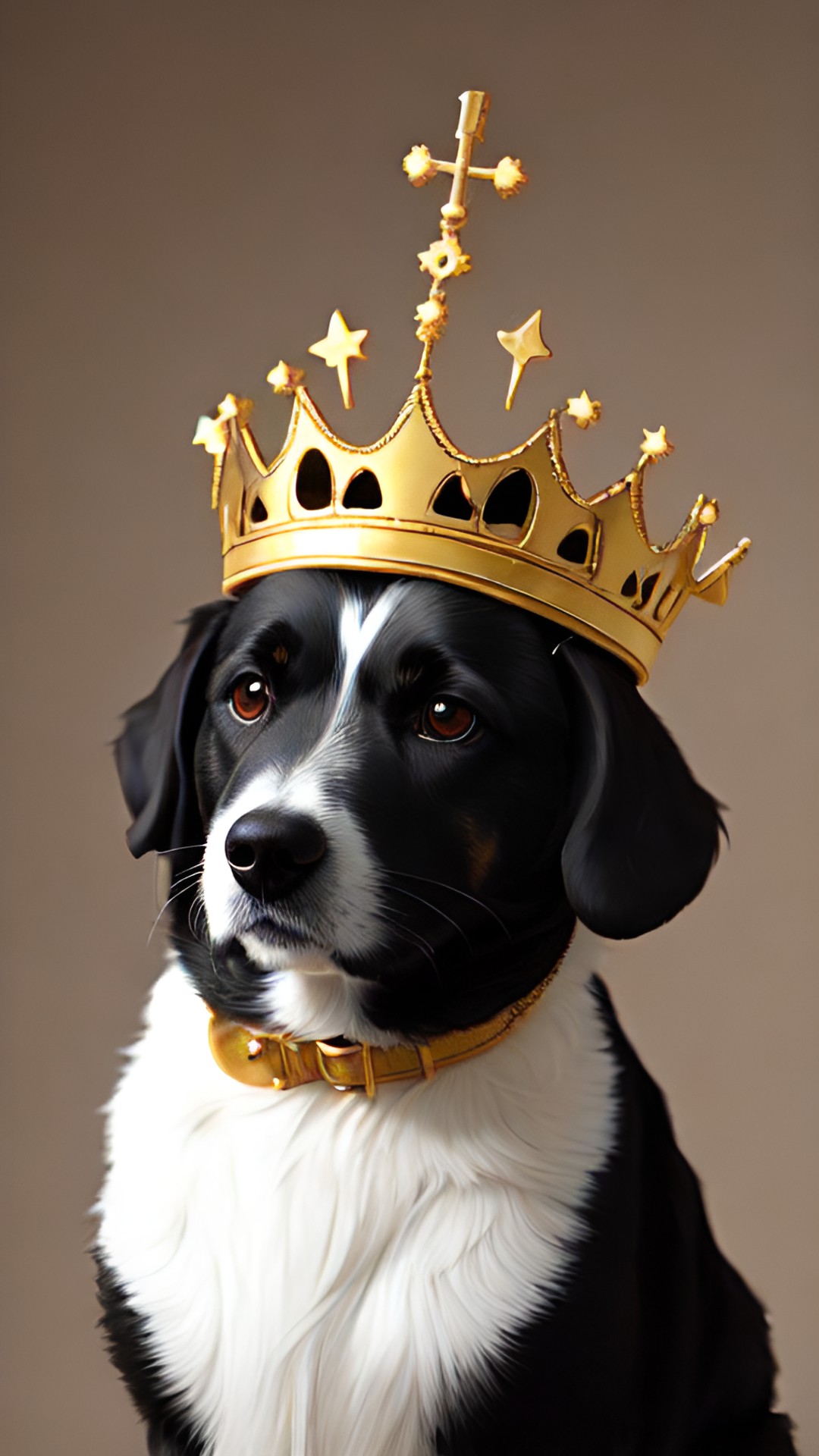 dog wearing a crown preview