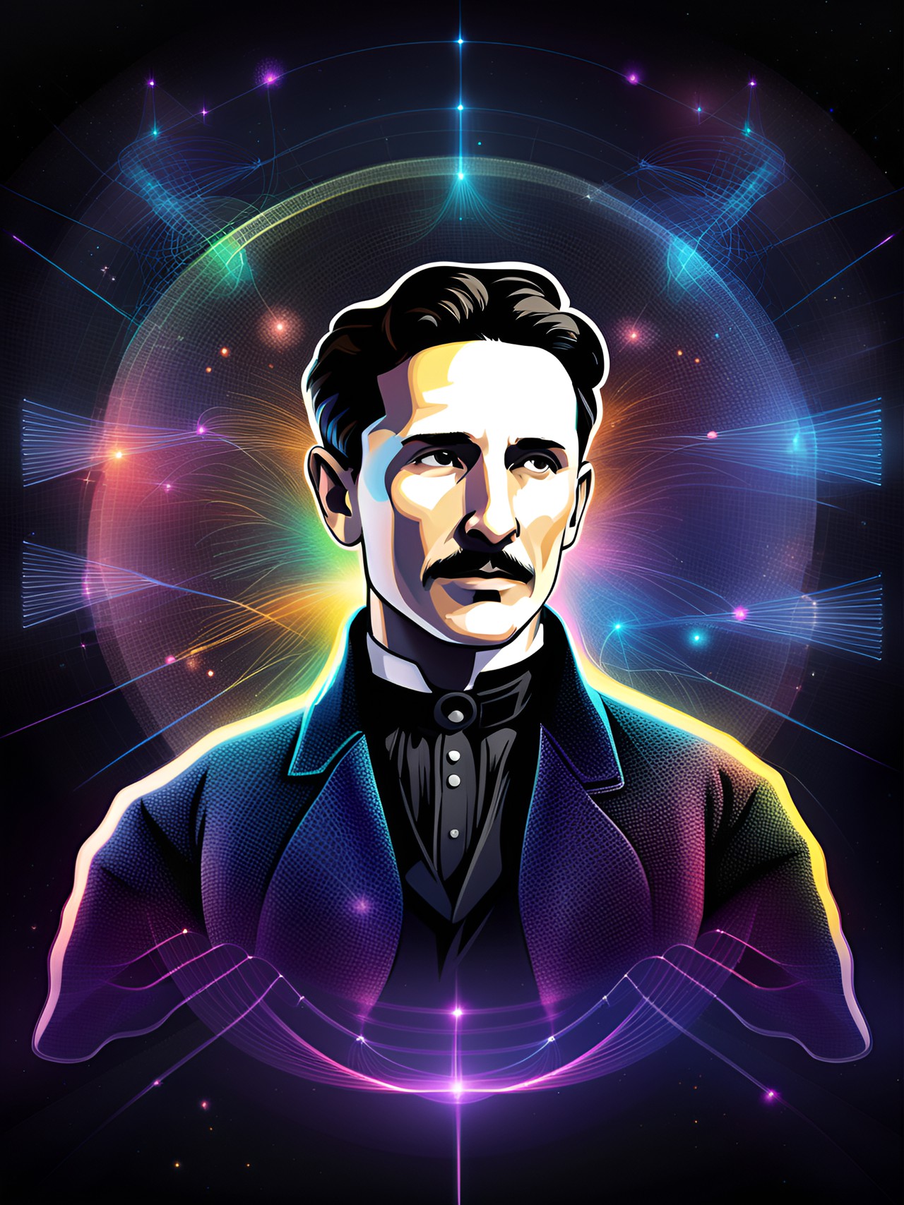 To ♾️ & back w/ Tesla - nikola joshly tesla, friend, galactic background preview