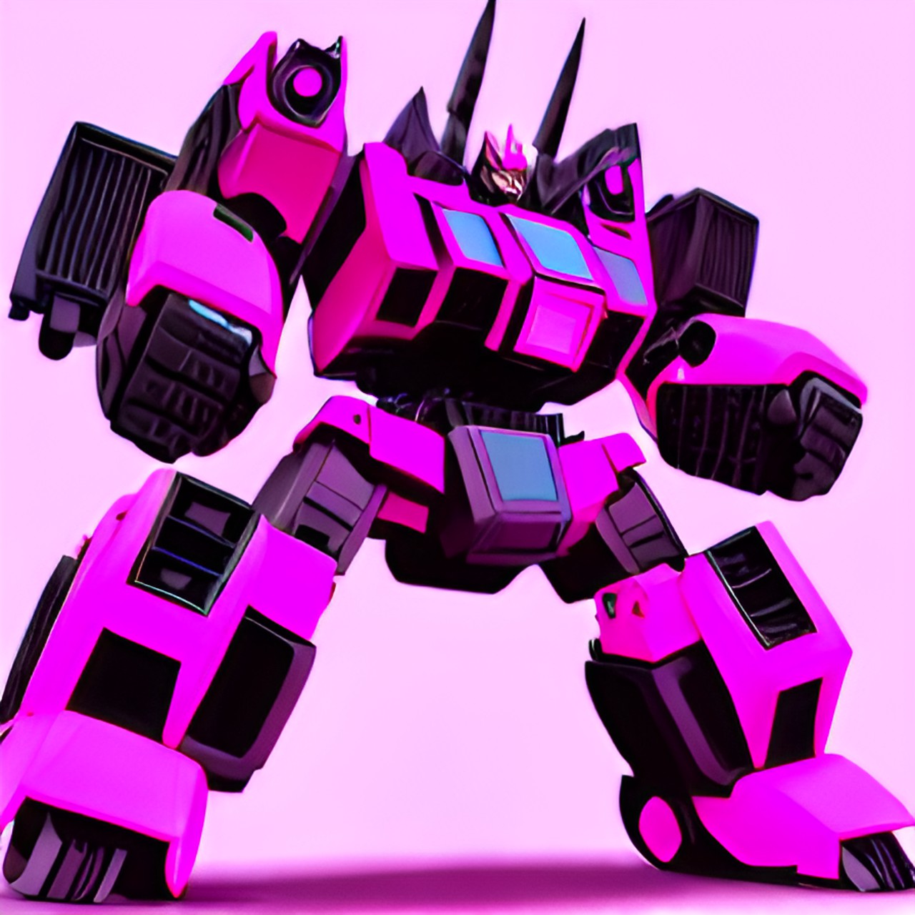 Pink transformer - a angry transformer preview