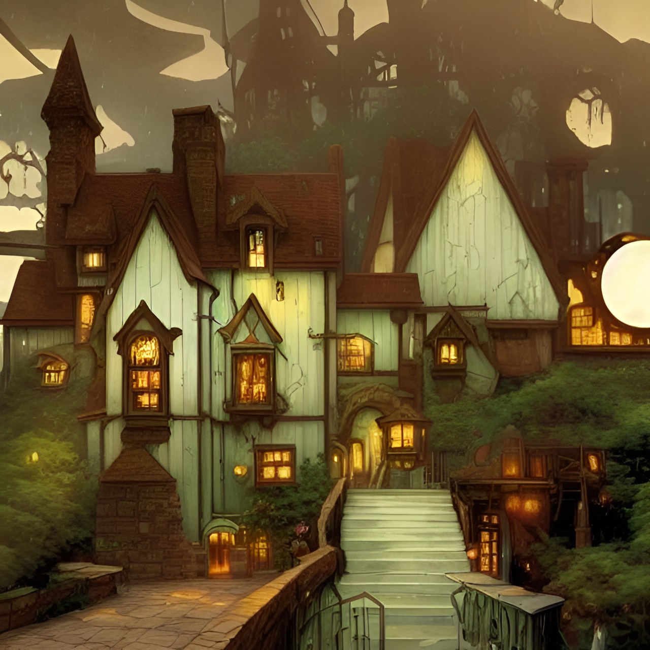 steampunk elven houses, twilight preview