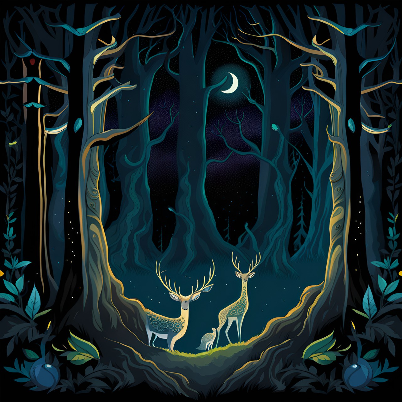 spirits of the forest at night preview