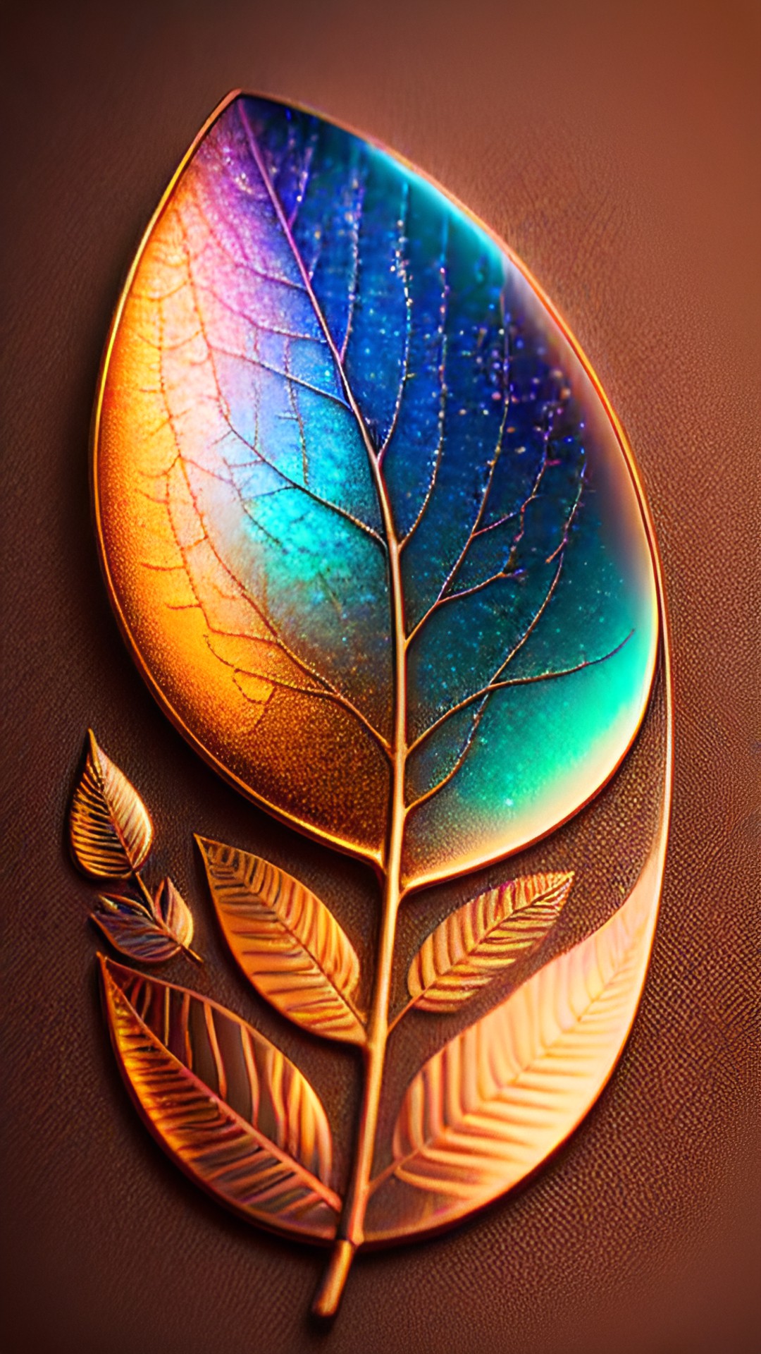 iridescent copper leaf preview