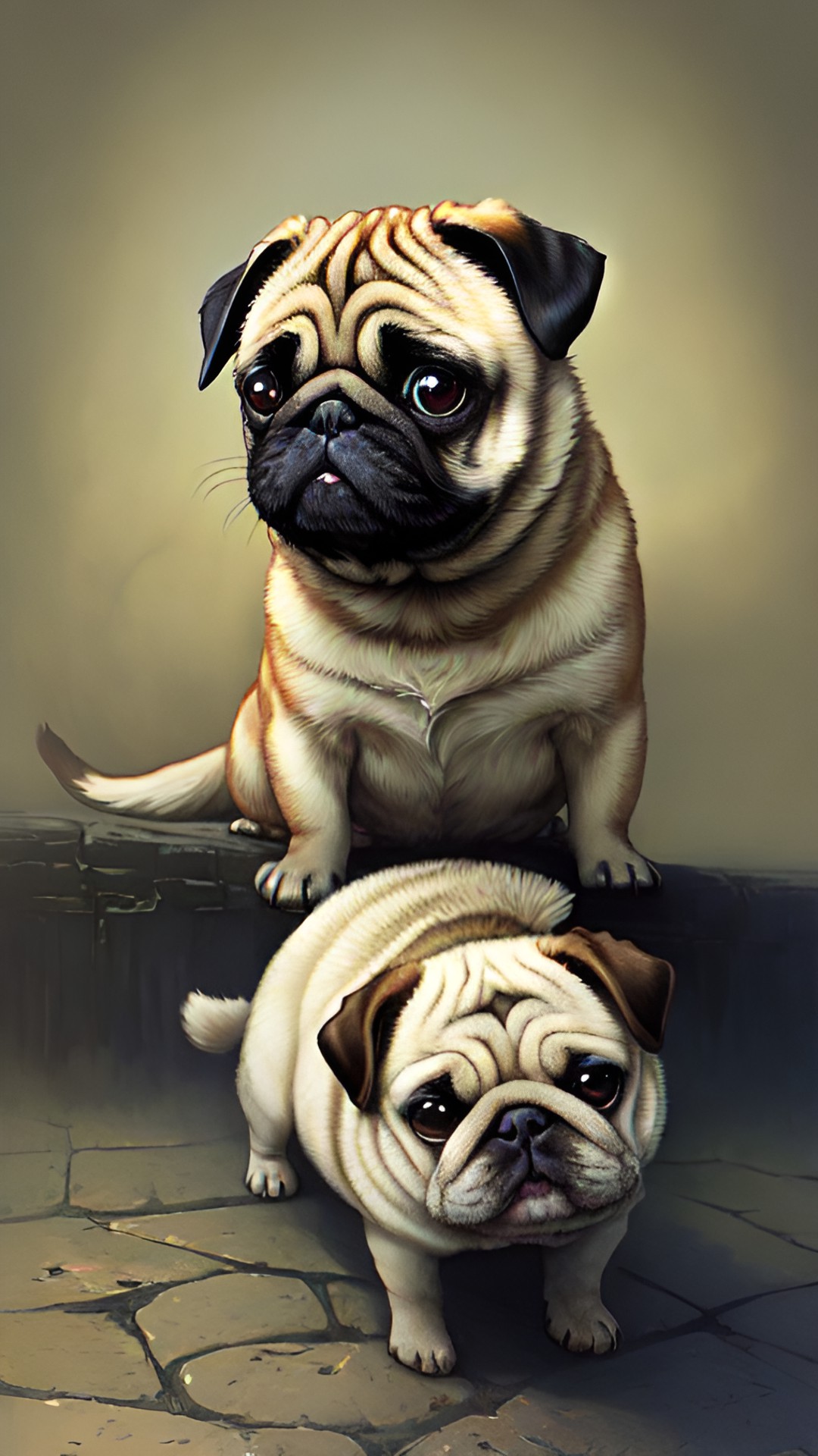 Pug puppy - pug, a small, stocky dog with a wrinkled face and a curly tail. pugs are known for being playful and loving companions. preview