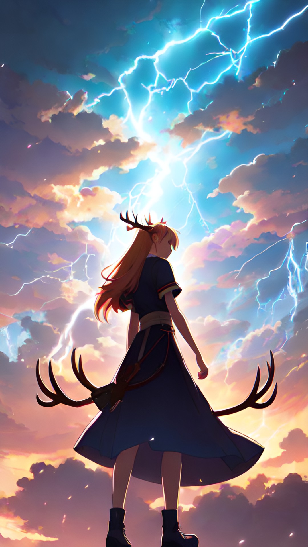 a dear with lightning antlers preview