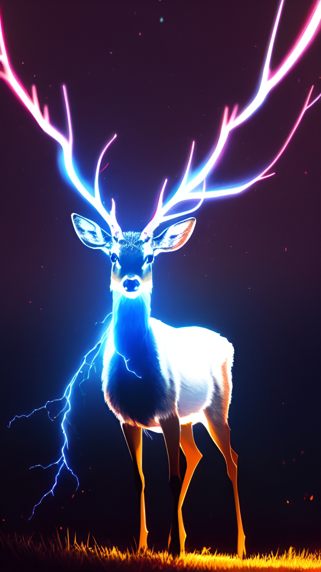 a deer with lightning, static eletrcity, sparks preview