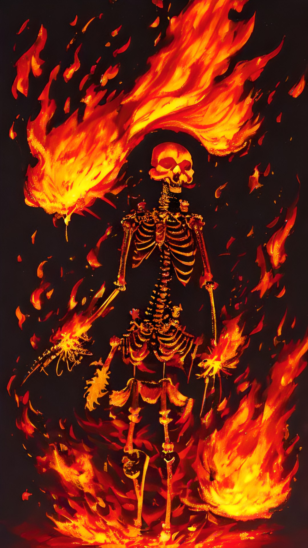 flaming skeleton preview