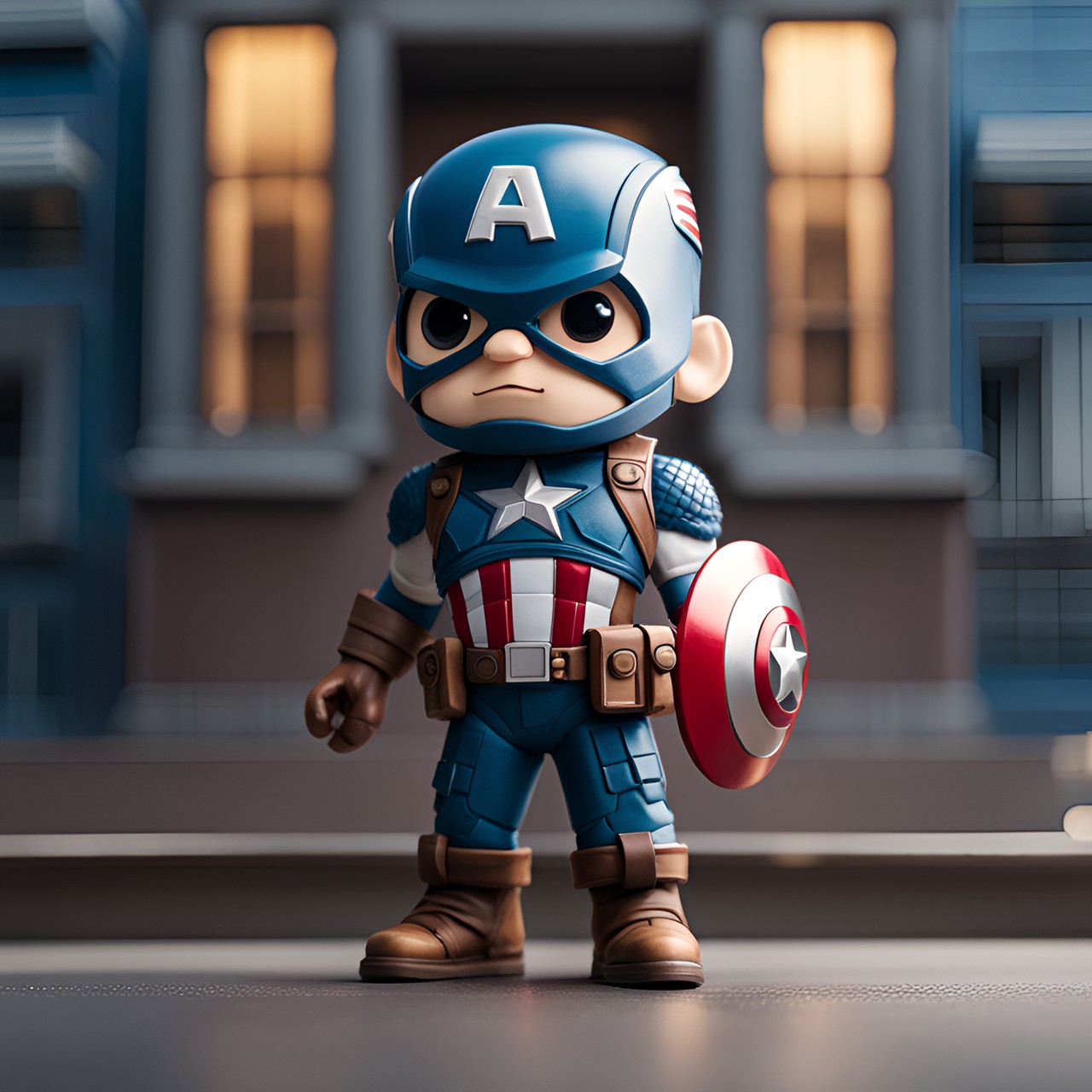 captain america standing in front of a building preview