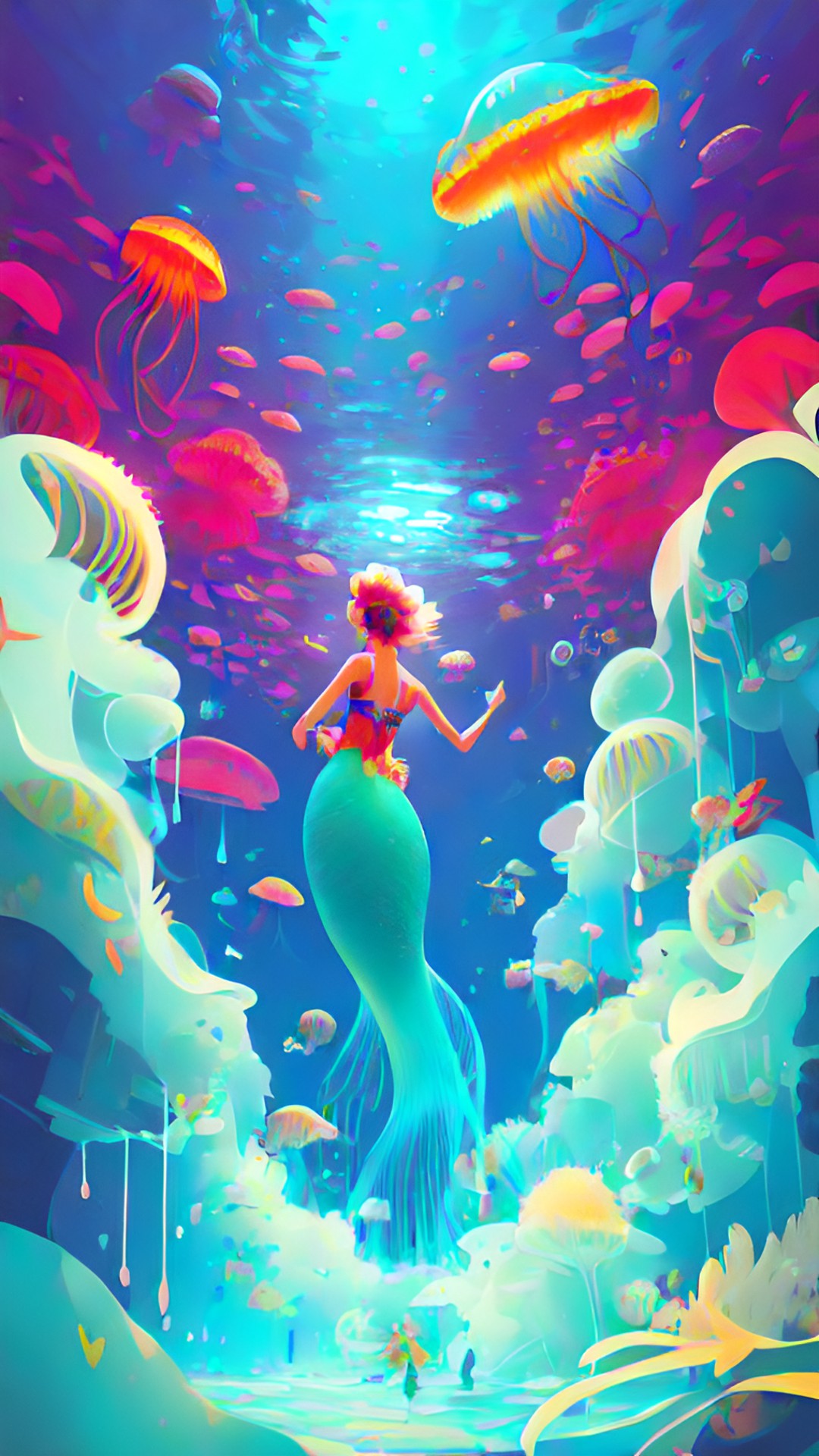 underwater magical, jellyfish, mermaid preview