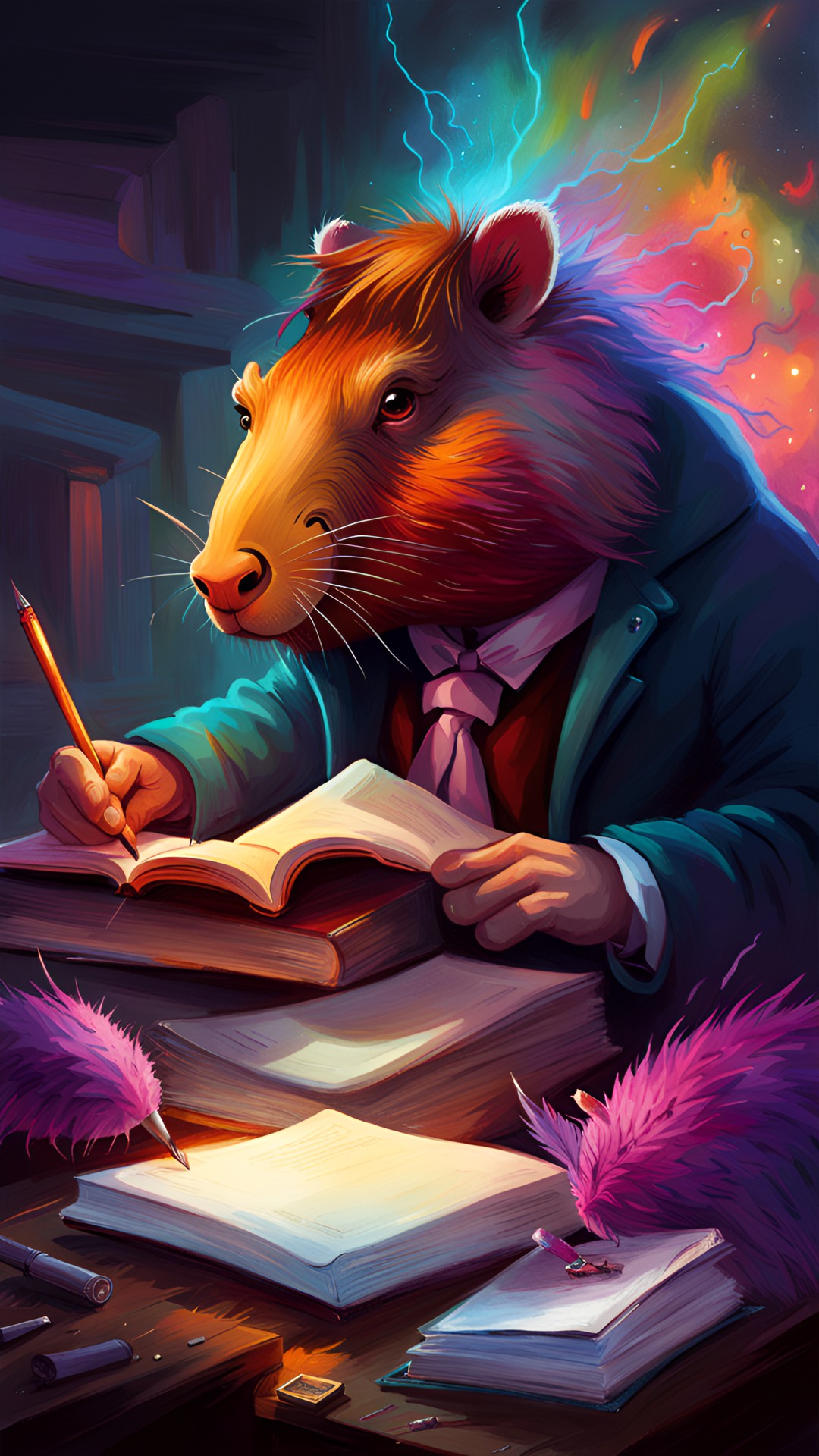 capybara is doing homework preview