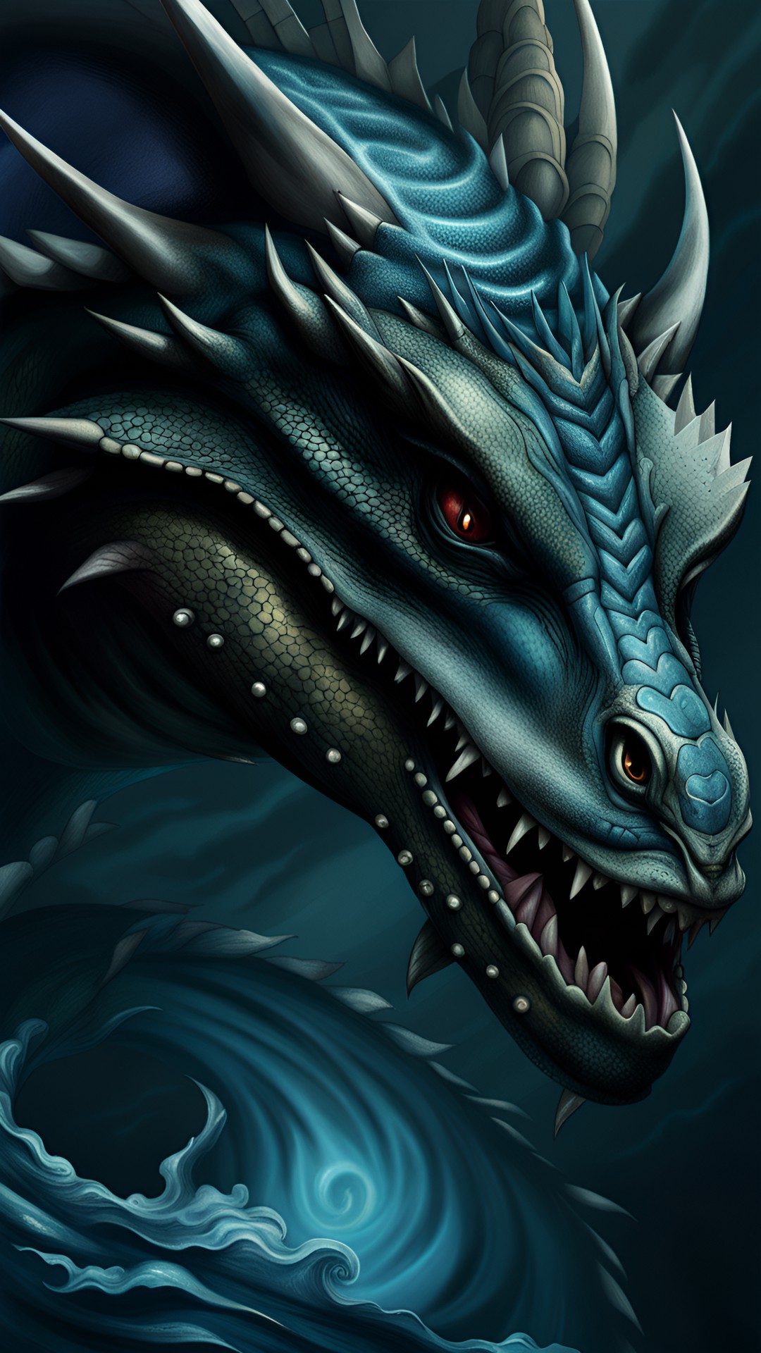 dark lord and emperor leviathan, water dragon, hyper realistic preview