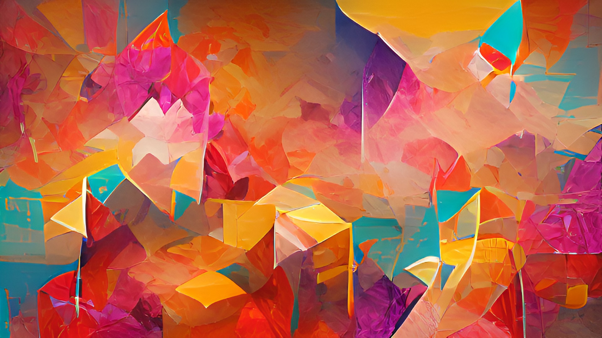 bright background with various abstract geometric shapes preview