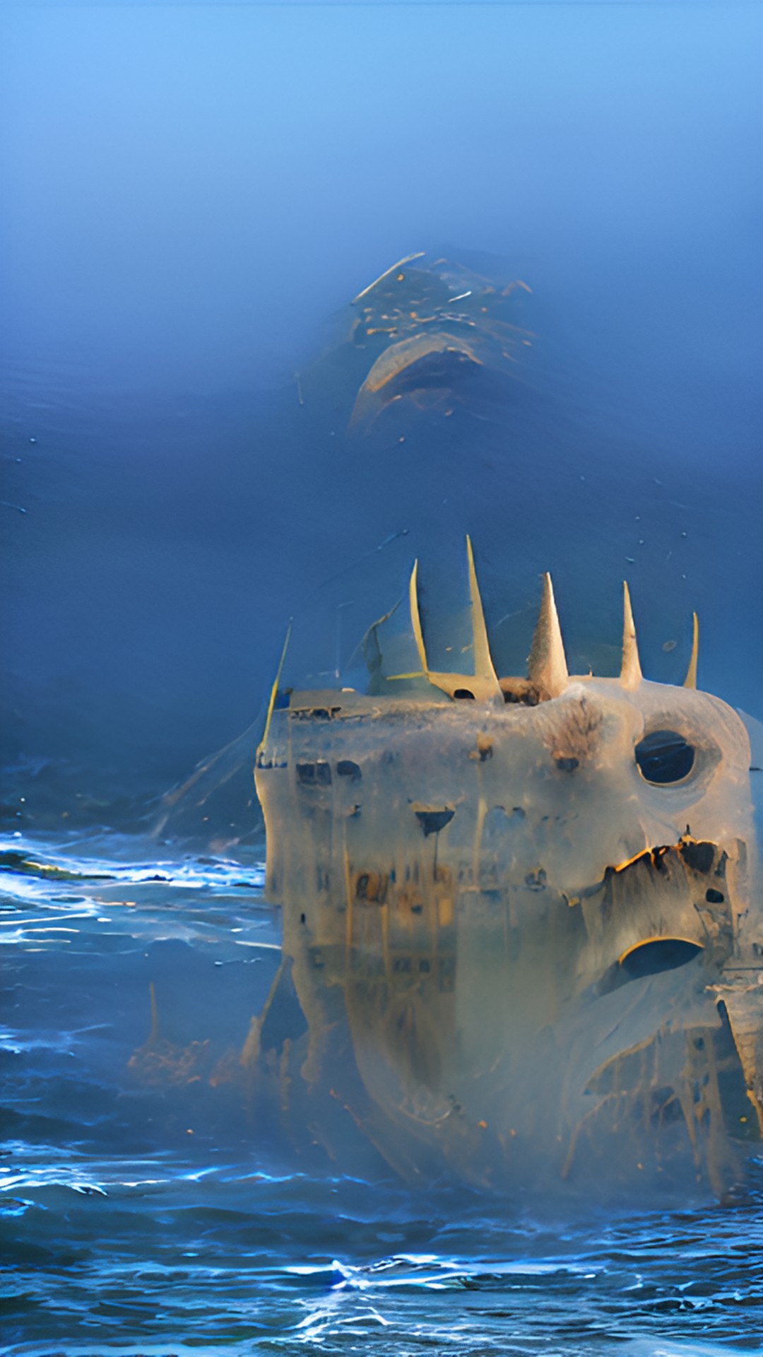 monster from the sea looking at a ship preview