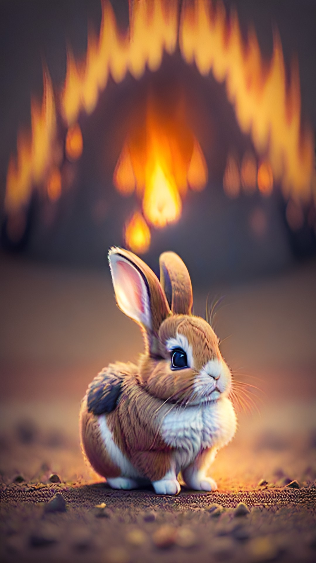 cute fire pet rabbit preview