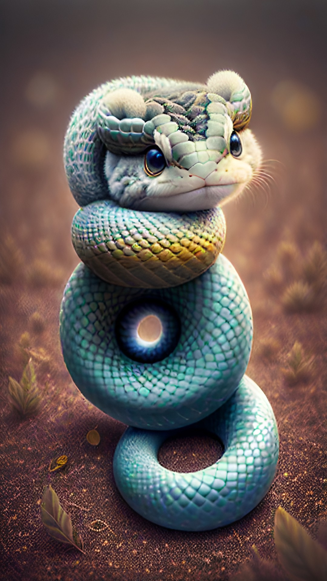 cute fluffy snake, adorable, cute, fantasy preview