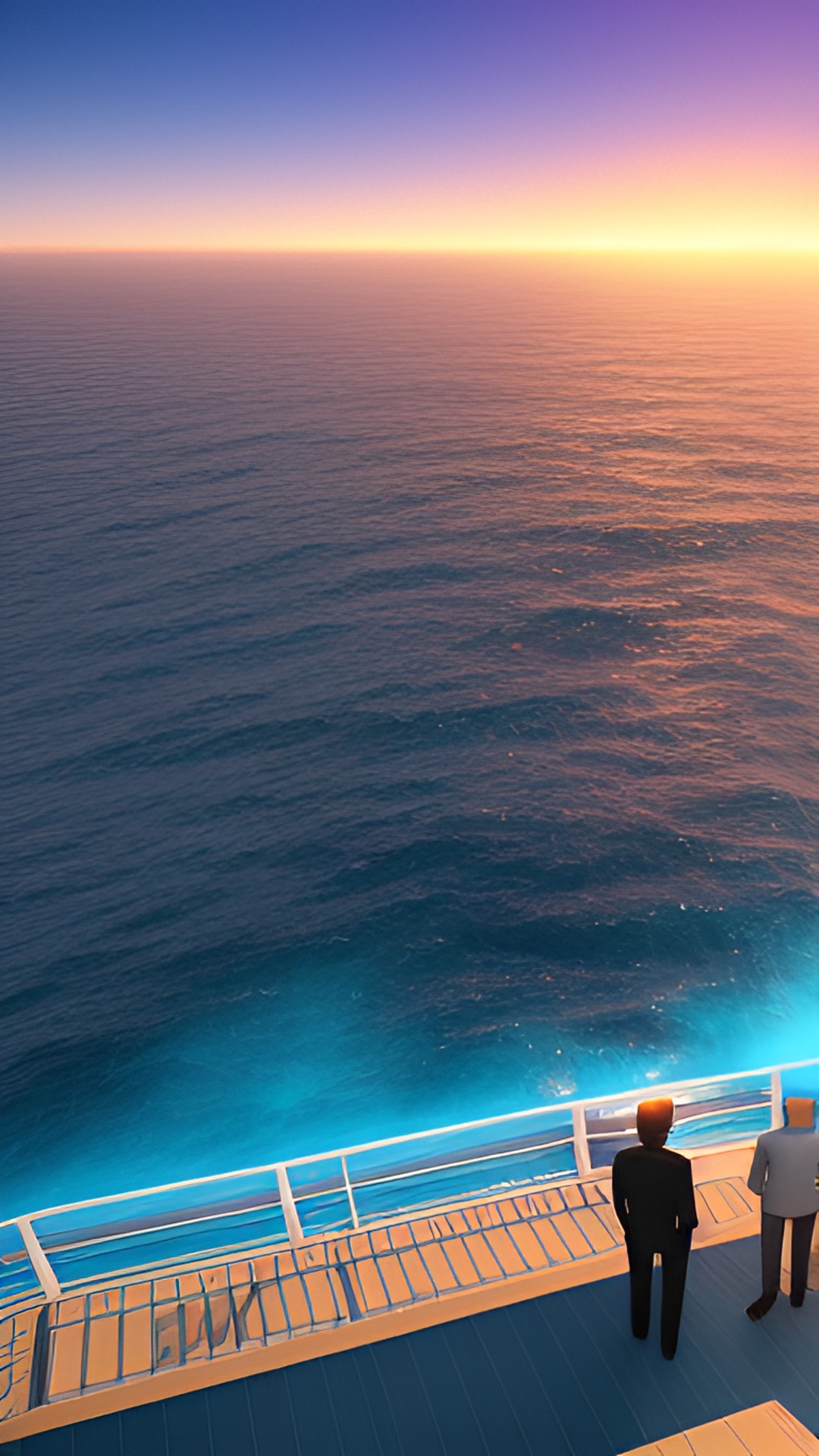 couple watching the sunset on a cruise preview