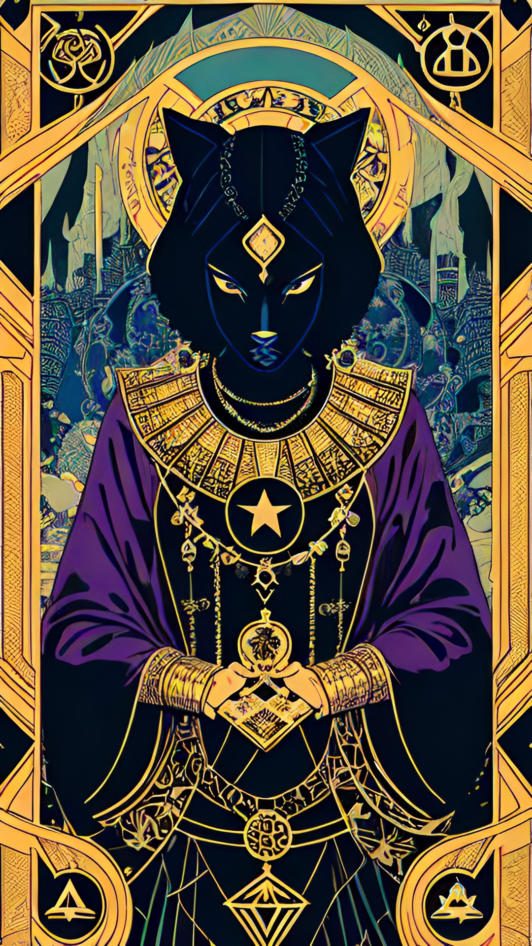 Shadow Tarot - the empress of the black panther tarot deck. major arcana. preview