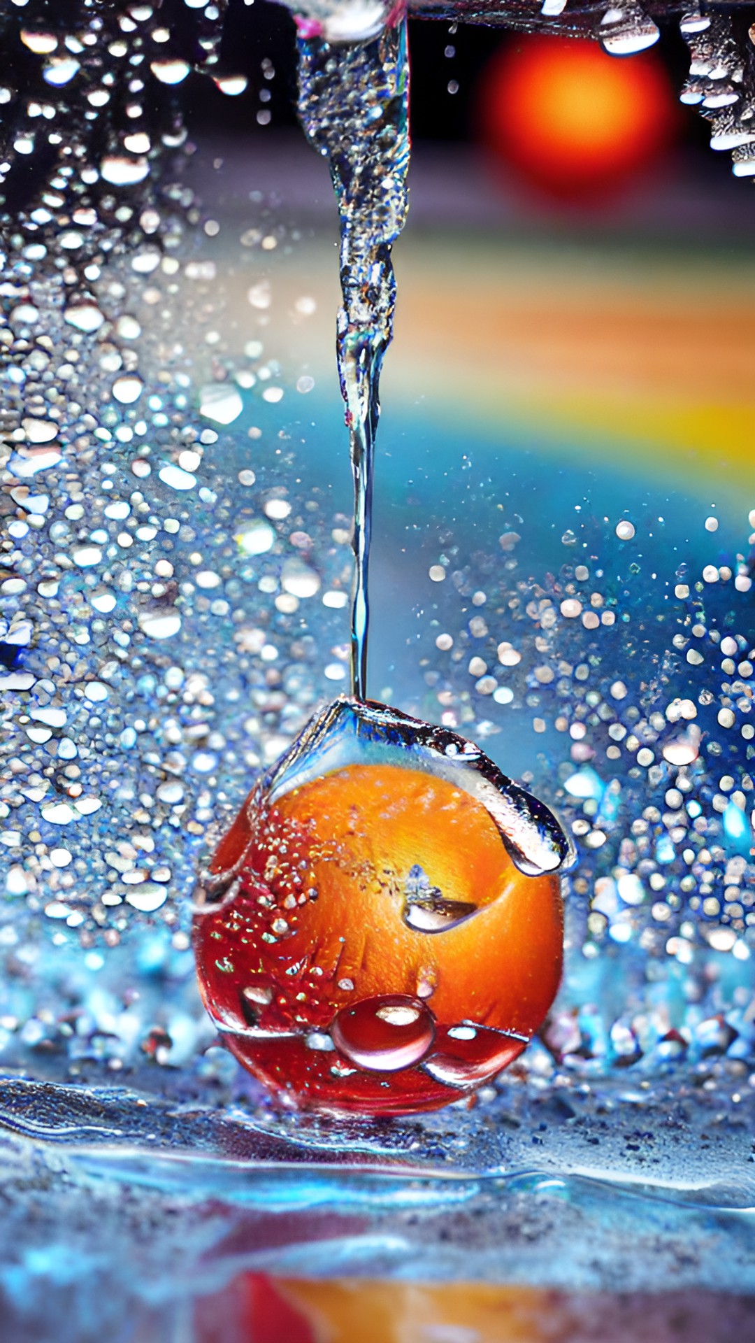 fruits in drops of water preview