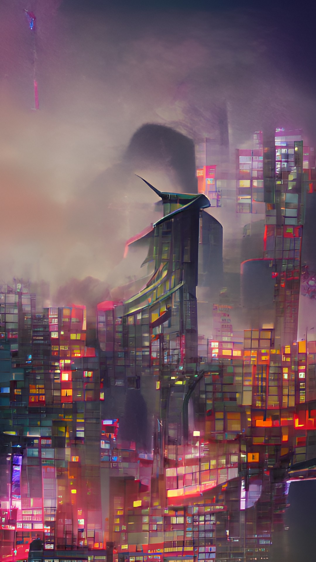 a sickla figure - a gianr observant a dystopian city preview