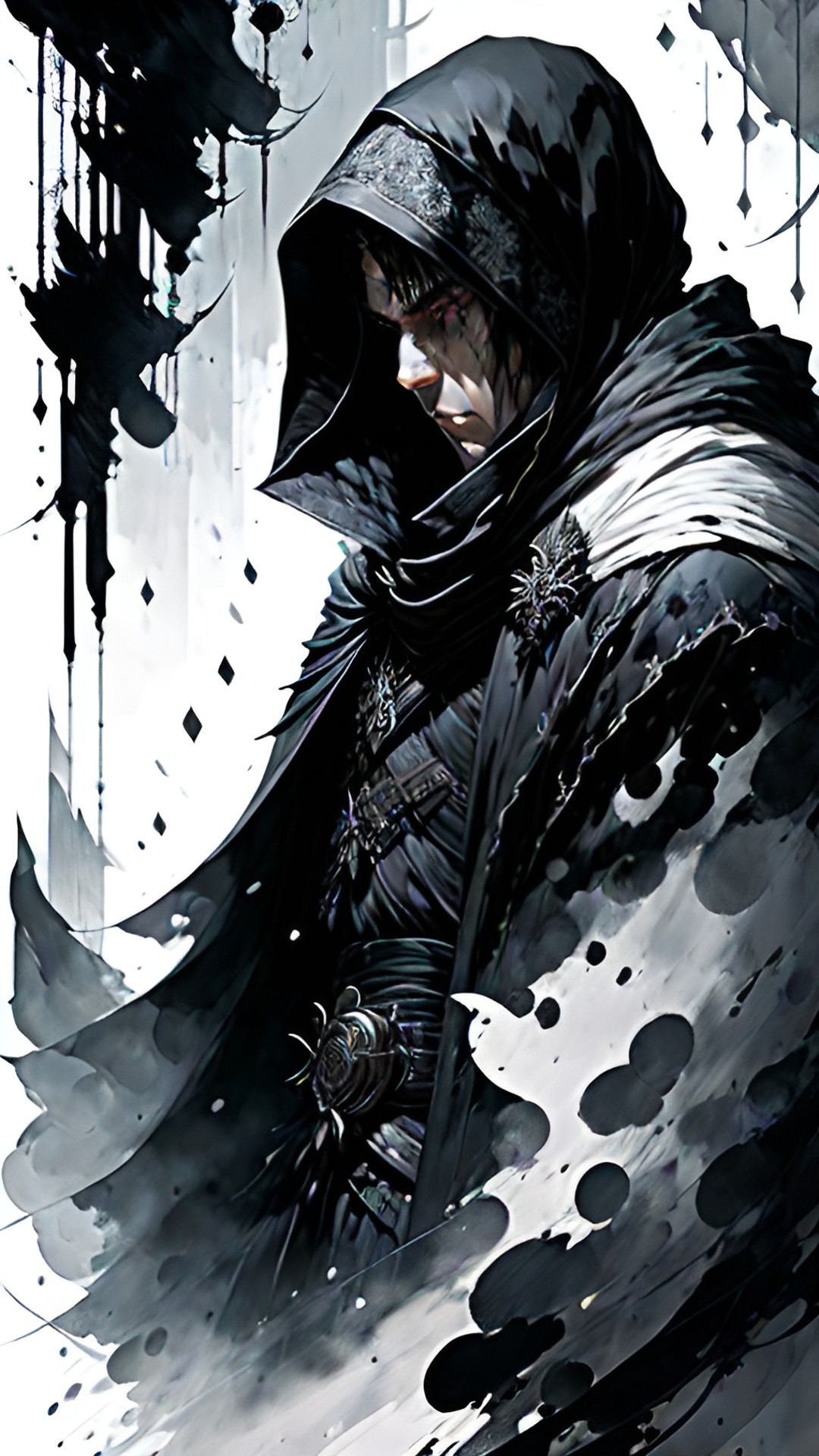 male symbaroum mage with a dark cloak preview