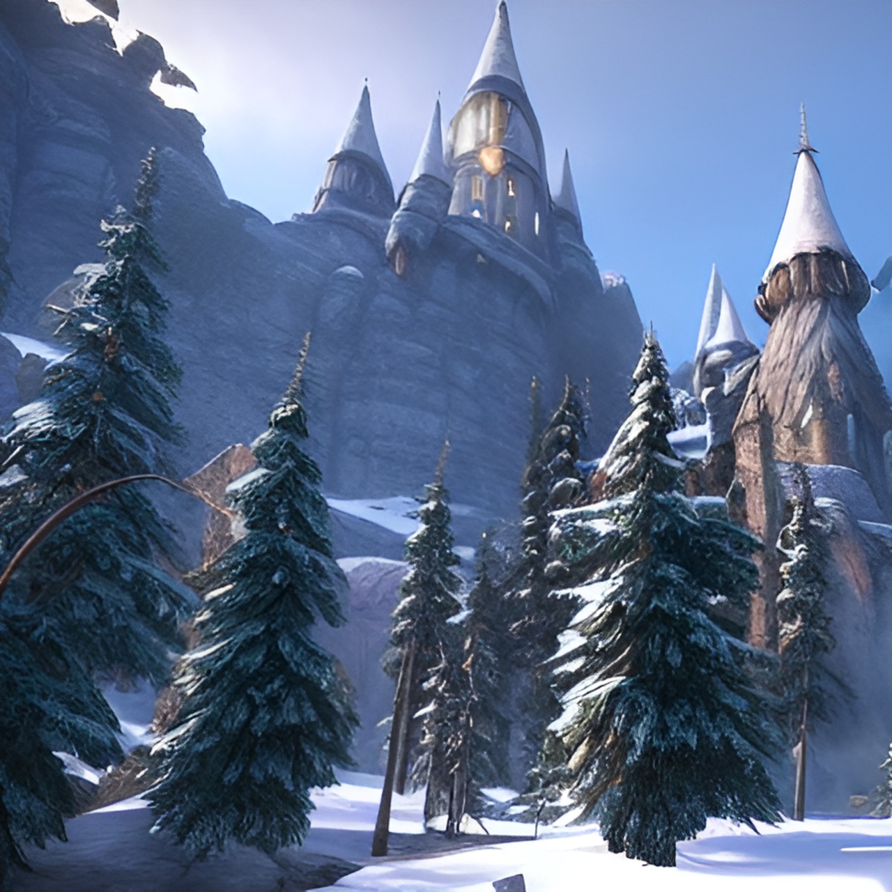 skyrim snow elf castle preview