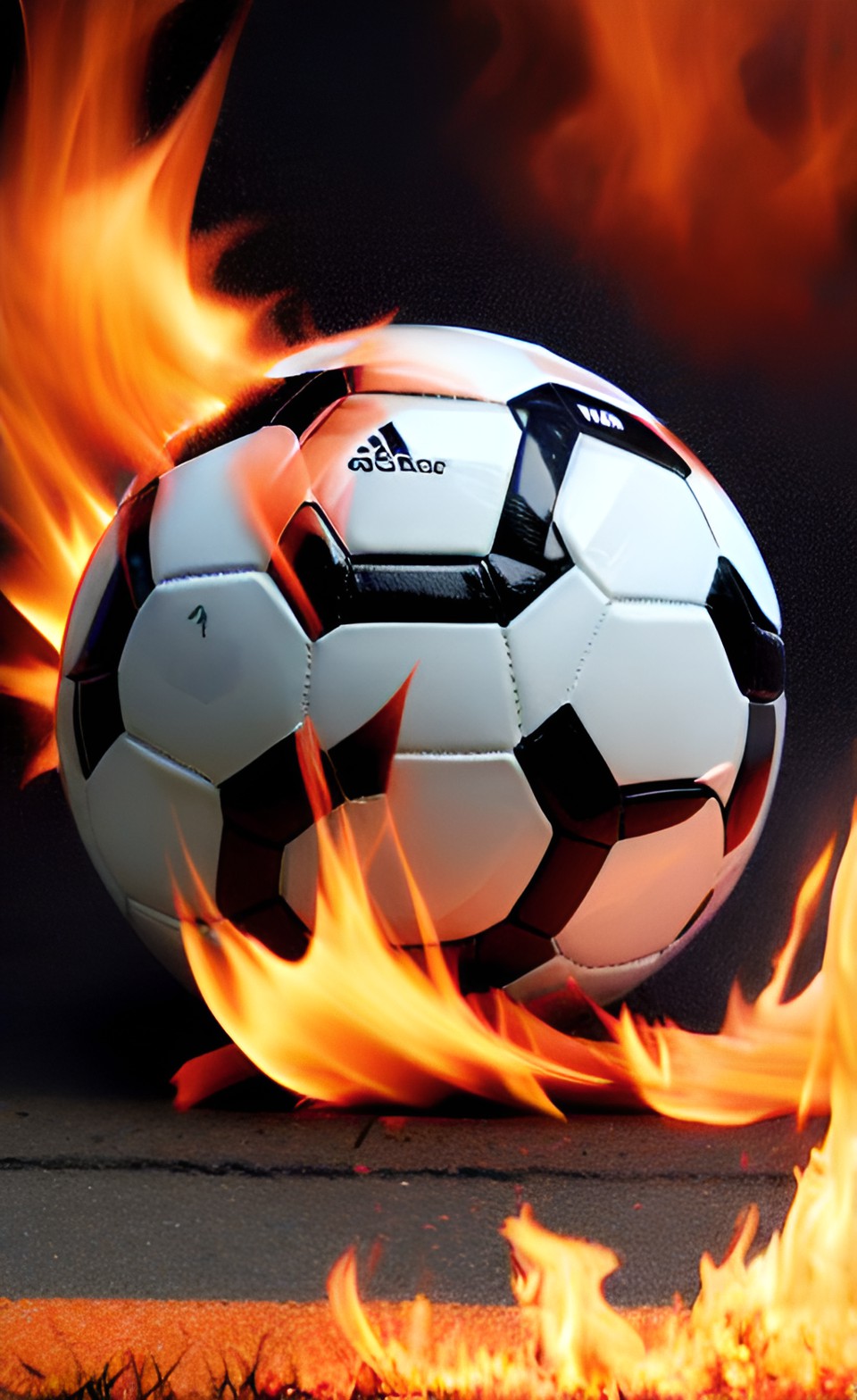 Soccer ball - soccer ball on fire preview