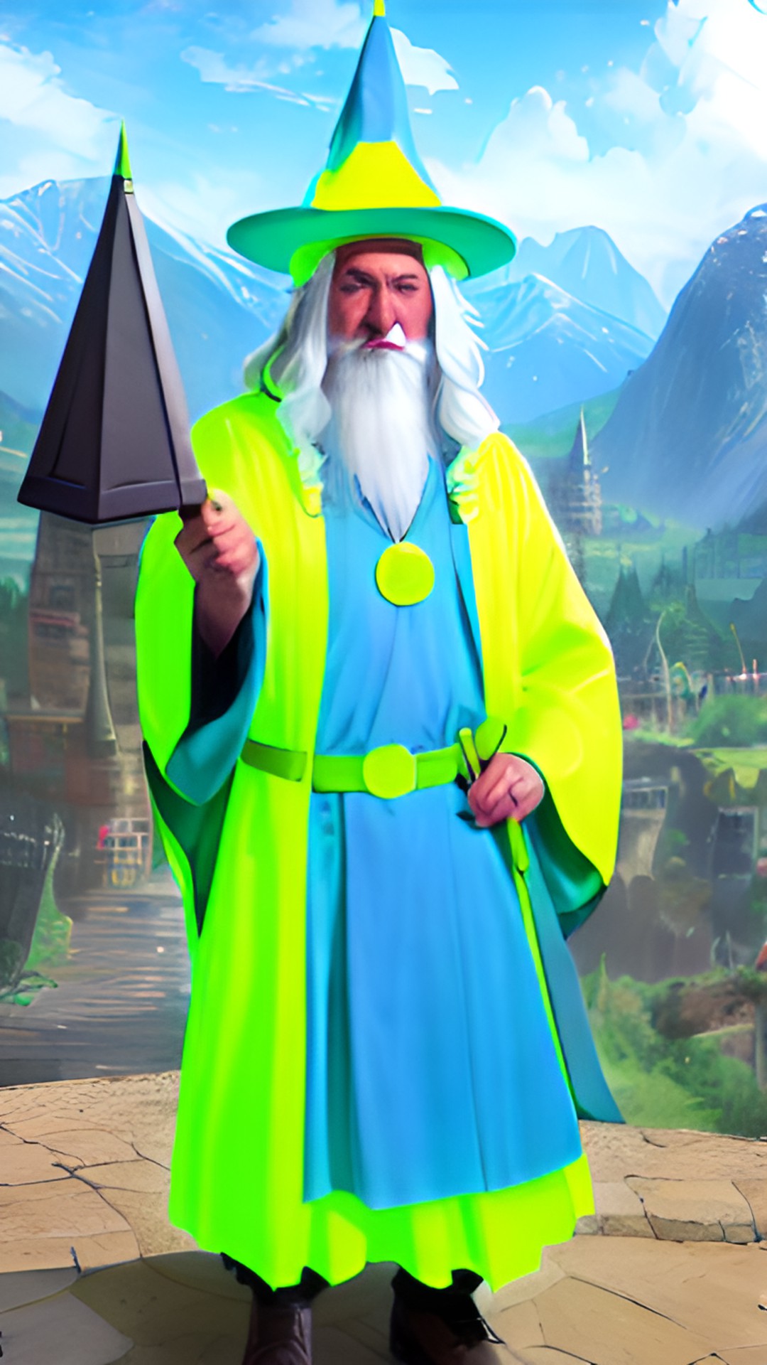 Hi-Visard - a wizard who's robes and hat are all hi-vis material preview