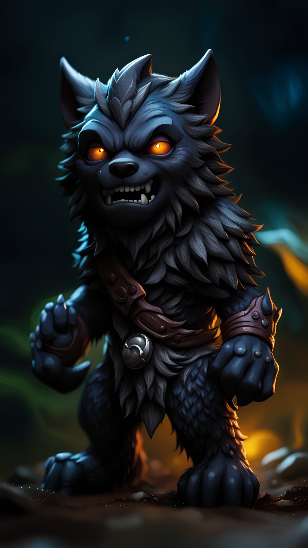 dark werewolf - chibi dark werewolf preview