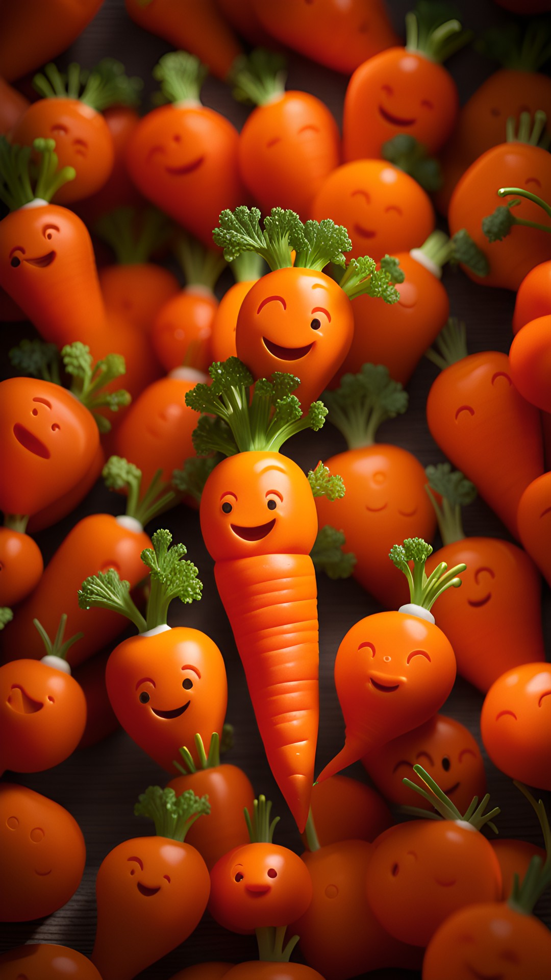 carrot with smilie face preview