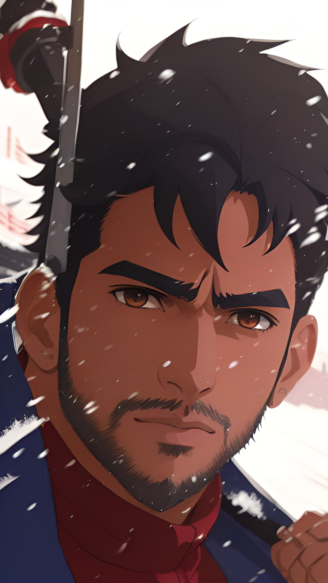 Snow - kowshik fights with his black sword in the snow. preview