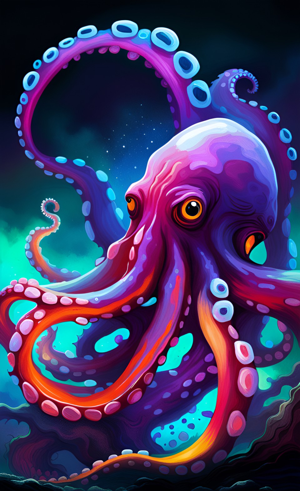 blacklight octopus colorful preview