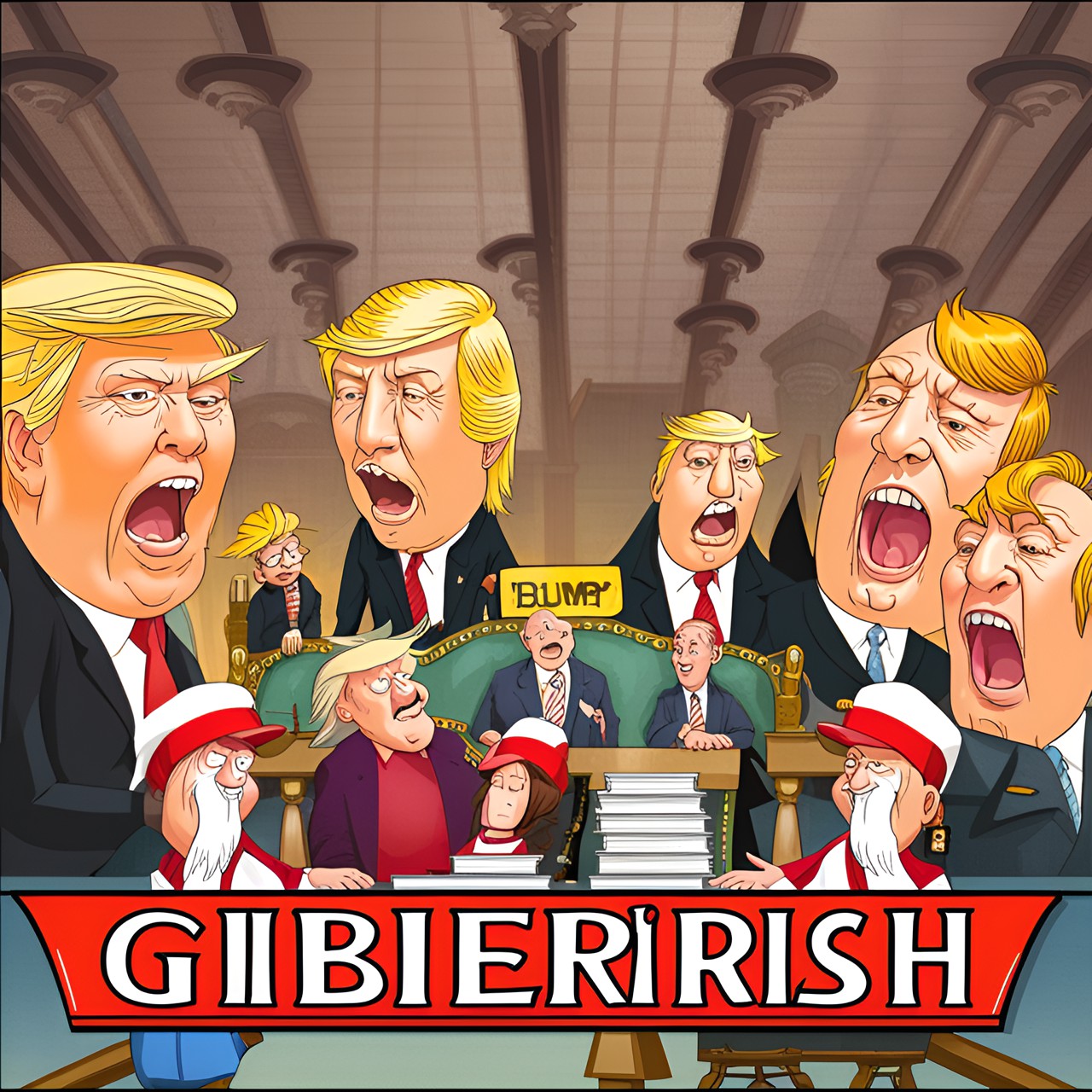 gibberish  - gibberish" is a nonsense word that has no meaning, being spoken by donald trump  - gibberish" is a nonsense word that has no meaning. it is often spoken by donald trump. preview