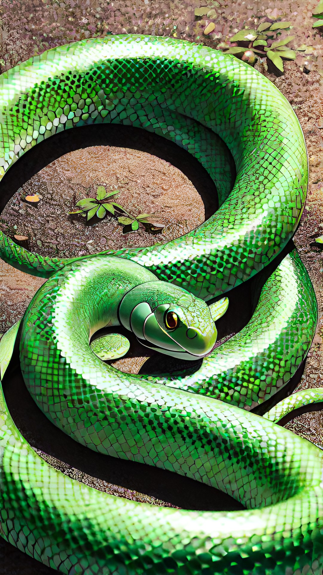 emerald green snake preview