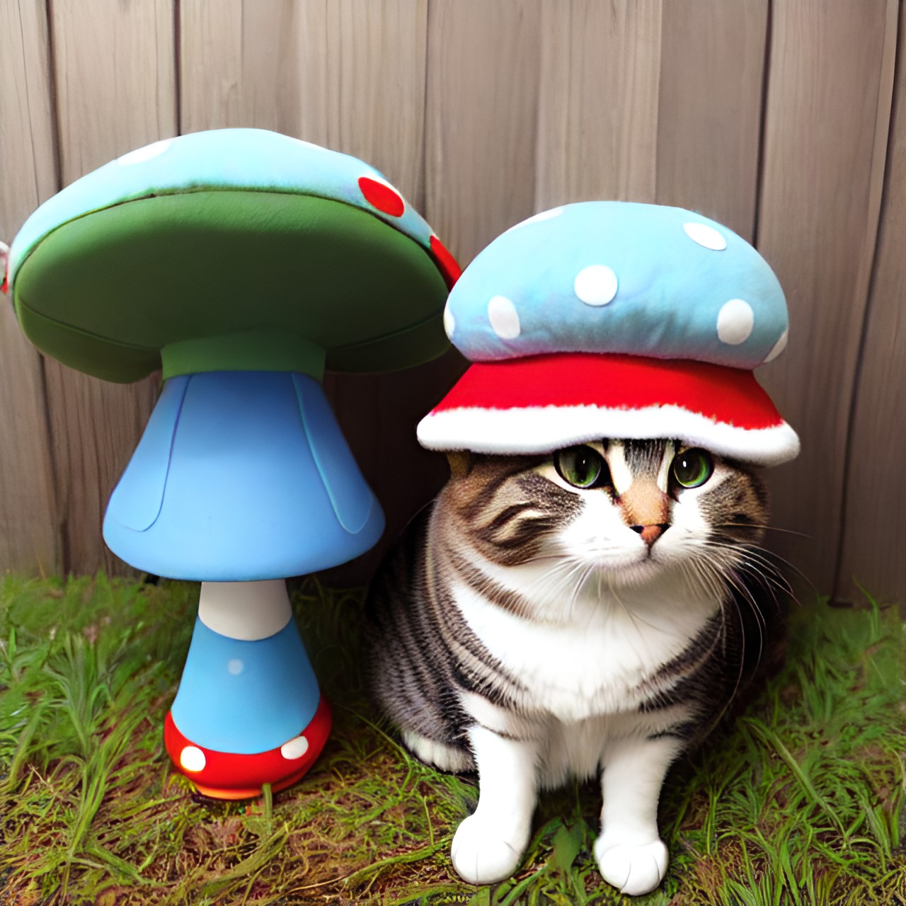 So cute 🥺 🥰😶🌫️ - mushroom hat cat 🍄 preview